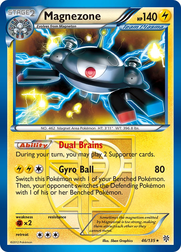 Magnezone (46/135) (Theme Deck Exclusive) [Black & White: Plasma Storm] - Waypoint Games CA