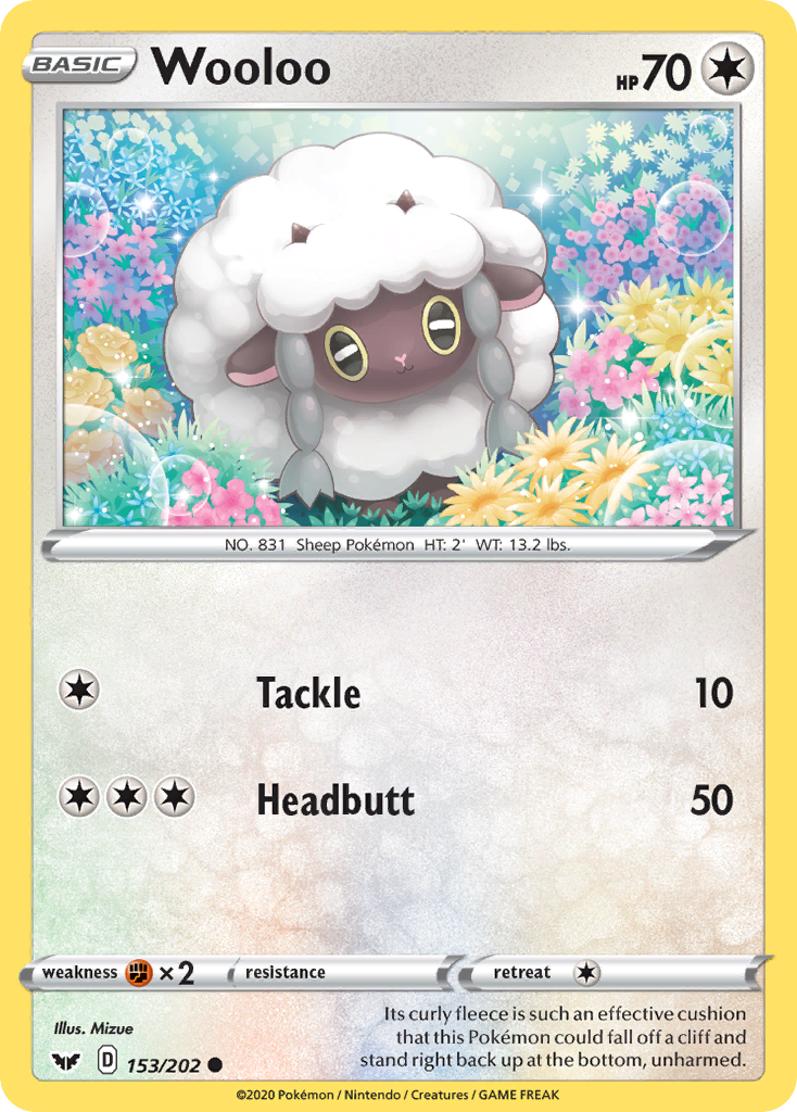 Wooloo (153/202) [Sword & Shield: Base Set] - Waypoint Games CA