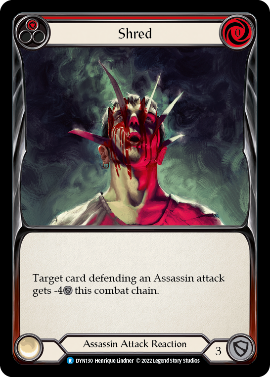 Shred (Red) [DYN130] (Dynasty)  Rainbow Foil - Waypoint Games CA