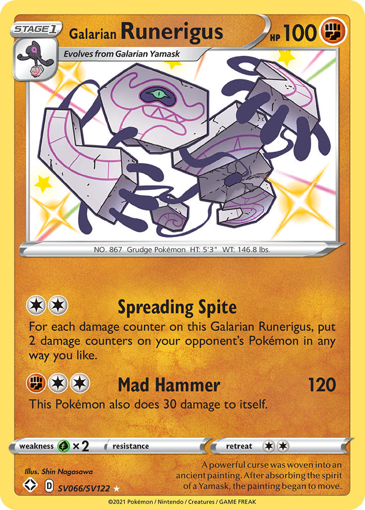 Galarian Runerigus (SV066/SV122) [Sword & Shield: Shining Fates] - Waypoint Games CA