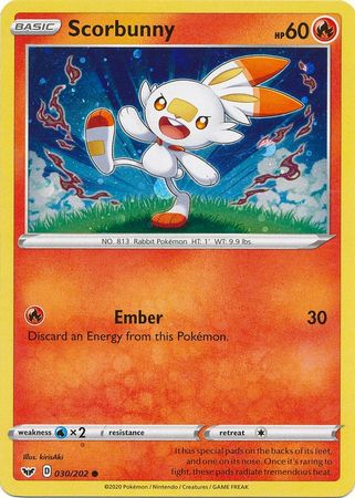 Scorbunny (030/202) (Cosmos Holo) [Sword & Shield: Base Set] - Waypoint Games CA