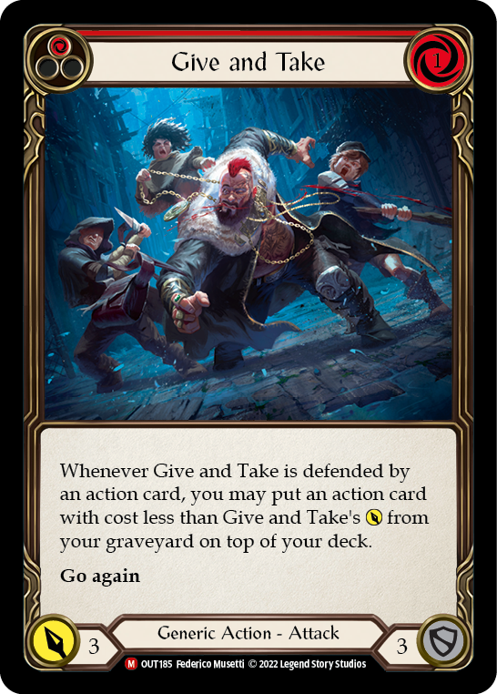 Give and Take [OUT185] (Outsiders)  Rainbow Foil - Waypoint Games CA