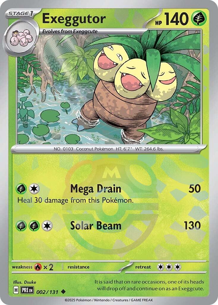 Exeggutor (002/131) (Master Ball Pattern) [Scarlet & Violet: Prismatic Evolutions] - Waypoint Games CA