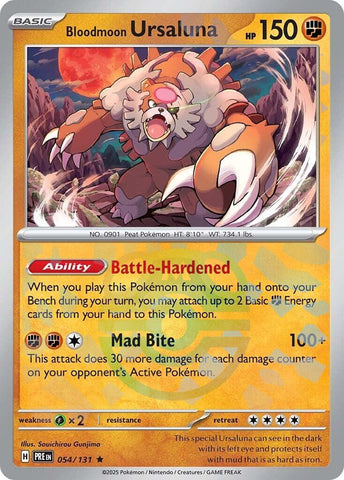 Bloodmoon Ursaluna (054/131) (Master Ball Pattern) [Scarlet & Violet: Prismatic Evolutions] - Waypoint Games CA