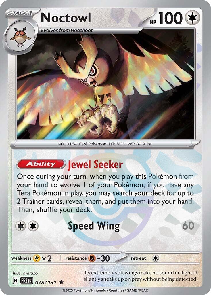 Noctowl (078/131) (Master Ball Pattern) [Scarlet & Violet: Prismatic Evolutions] - Waypoint Games CA