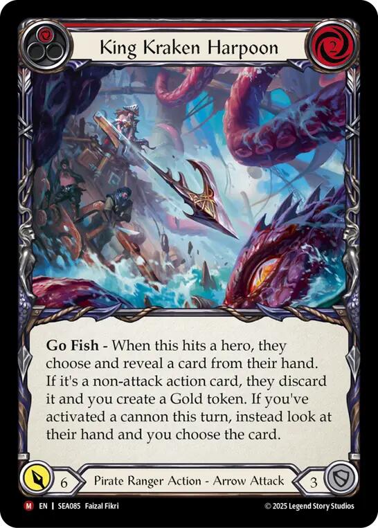 King Kraken Harpoon (Rainbow Foil) [SEA085] (High Seas)  Rainbow Foil - Waypoint Games CA