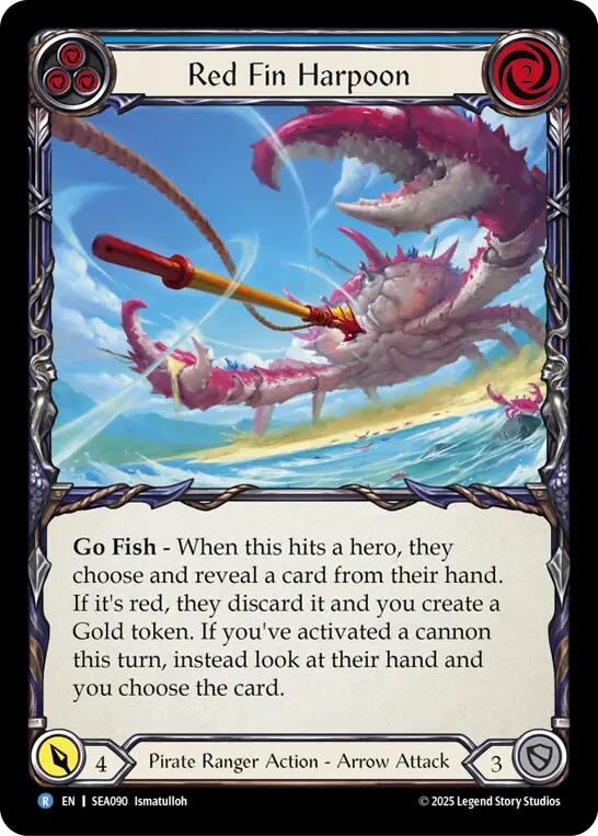 Red Fin Harpoon [SEA090] (High Seas)  Rainbow Foil - Waypoint Games CA