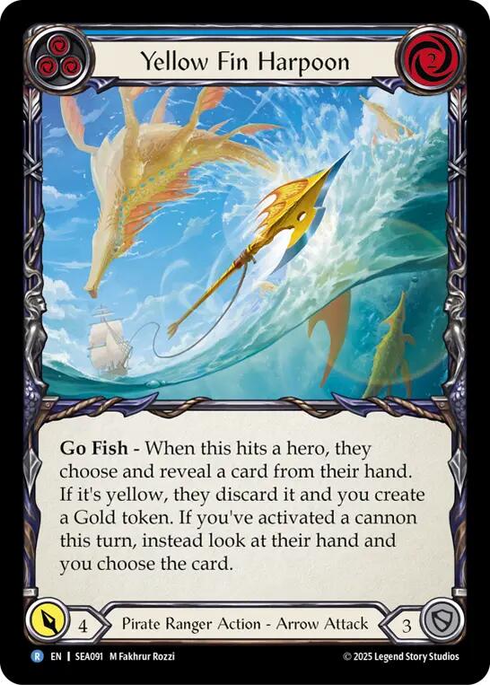 Yellow Fin Harpoon [SEA091] (High Seas)  Rainbow Foil - Waypoint Games CA