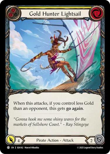 Gold Hunter Lightsail [SEA162] (High Seas)  Rainbow Foil - Waypoint Games CA