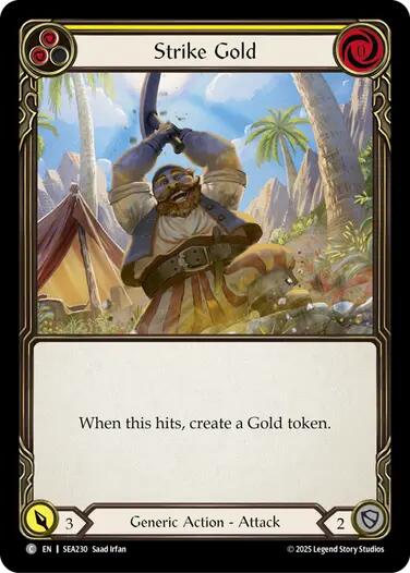 Strike Gold (Yellow) [SEA230] (High Seas)  Rainbow Foil - Waypoint Games CA