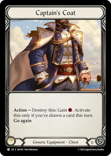 Captain's Coat (Treasure) [SEA181] (High Seas)  Cold Foil - Waypoint Games CA