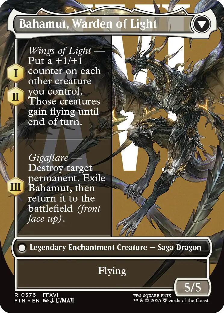 Dion, Bahamut's Dominant // Bahamut, Warden of Light (Borderless) [FINAL FANTASY]