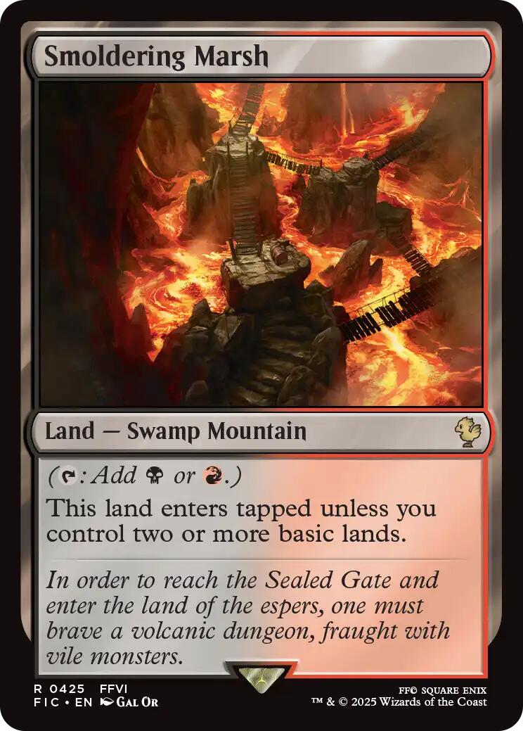 Smoldering Marsh (Surge Foil) [FINAL FANTASY Commander]