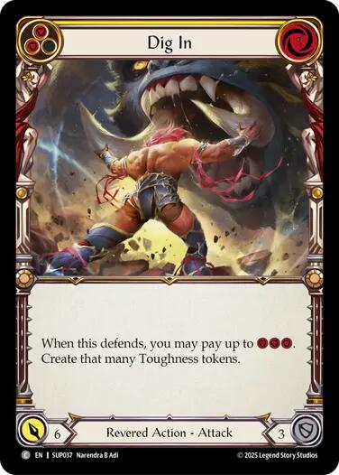 Dig In (Yellow) [SUP037] (Super Slam)  Rainbow Foil - Waypoint Games CA