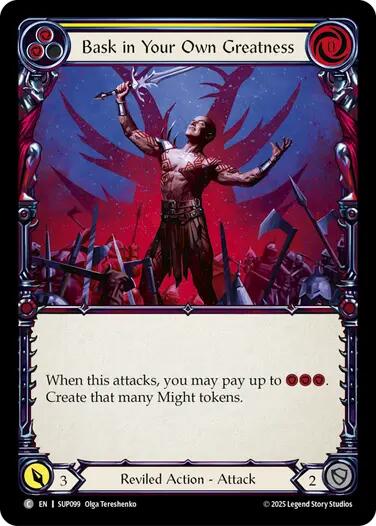 Bask in Your Own Greatness (Yellow) [SUP099] (Super Slam)  Rainbow Foil - Waypoint Games CA