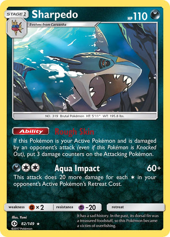 Sharpedo (82/149) (Cosmos Holo) (Blister Exclusive) [Sun & Moon: Base Set] - Waypoint Games CA