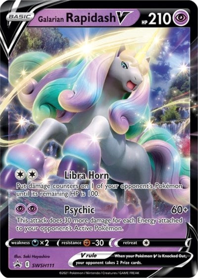 Galarian Rapidash V (SWSH111) (Jumbo Card) [Sword & Shield: Black Star Promos] - Waypoint Games CA