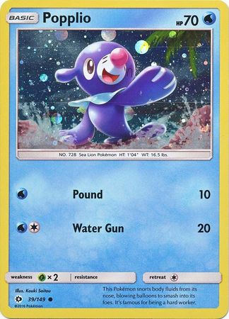 Popplio (39/149) (Cosmos Holo) [Sun & Moon: Base Set] - Waypoint Games CA