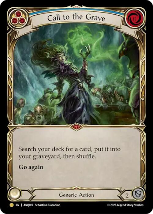 Call To The Grave (Blue) (Gold) [ANQ019] (Compendium of Rathe - Antiquity Pack) - Waypoint Games CA