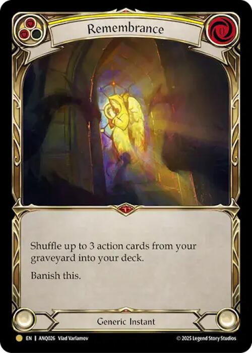 Remembrance (Yellow) (Gold) [ANQ026] (Compendium of Rathe - Antiquity Pack) - Waypoint Games CA