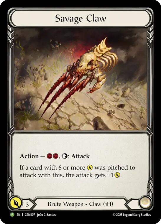 Savage Claw [GEM107] (GEM Pack 4)  Cold Foil - Waypoint Games CA