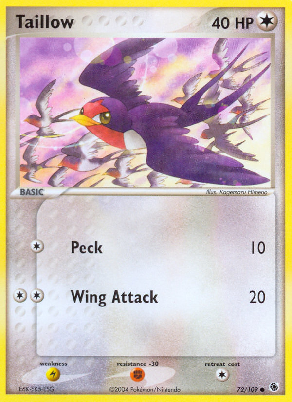 Taillow (72/109) [EX: Ruby & Sapphire] - Waypoint Games CA