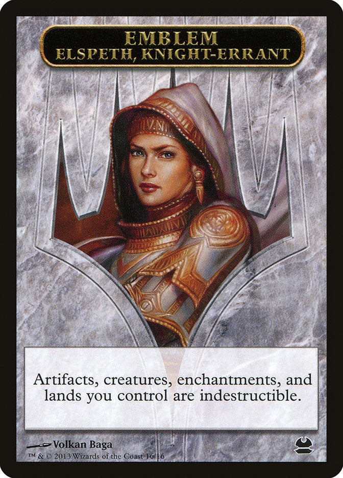 Elspeth, Knight-Errant Emblem [Modern Masters Tokens] - Waypoint Games CA