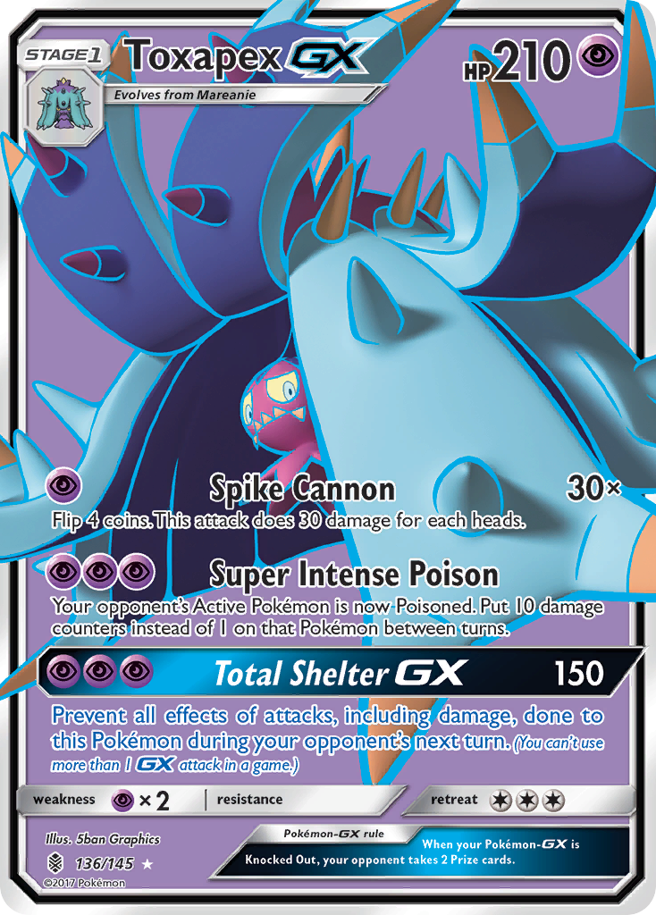 Toxapex GX (136/145) [Sun & Moon: Guardians Rising] - Waypoint Games CA