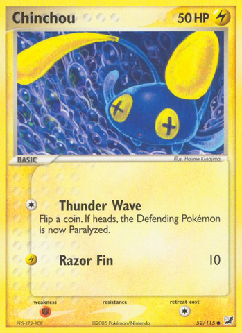Chinchou (52/115) [EX: Unseen Forces] - Waypoint Games CA