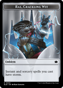 Emblem - Ral, Crackling Wit // Bushy Bodyguard Double-Sided Token [Bloomburrow Tokens] - Waypoint Games CA