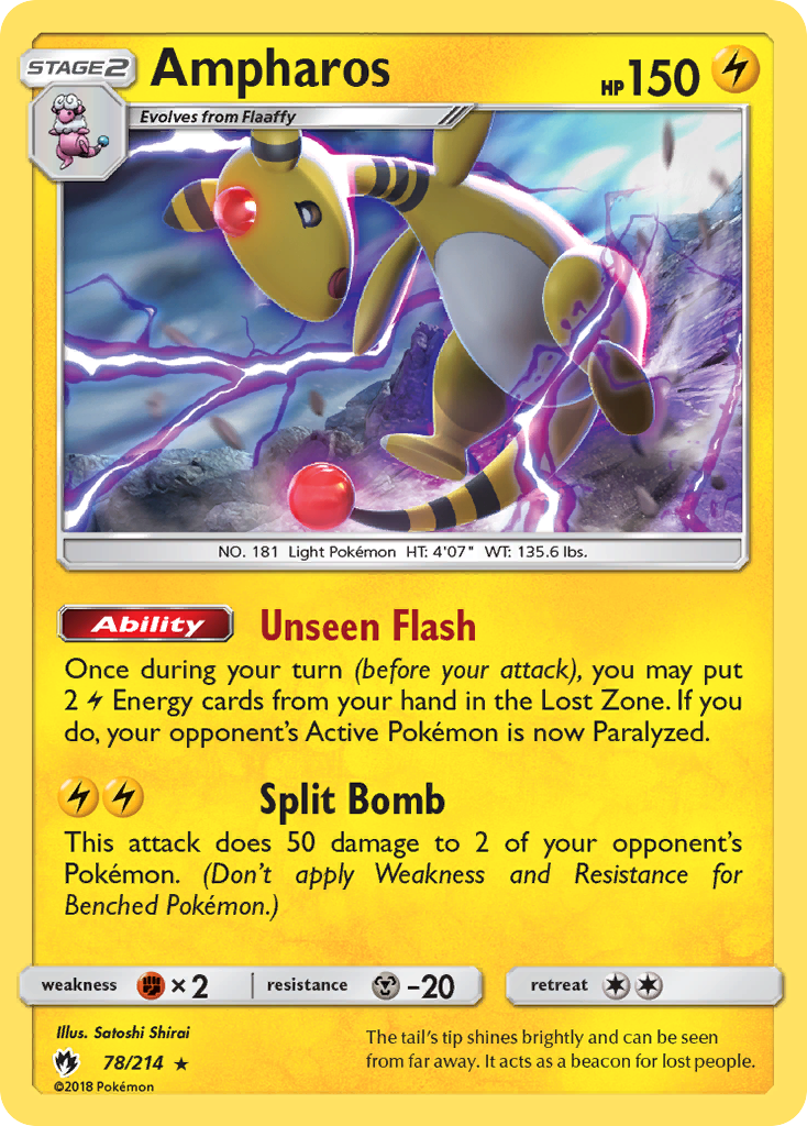Ampharos (78/214) [Sun & Moon: Lost Thunder] - Waypoint Games CA