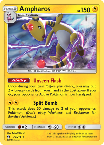 Ampharos (78/214) [Sun & Moon: Lost Thunder] - Waypoint Games CA