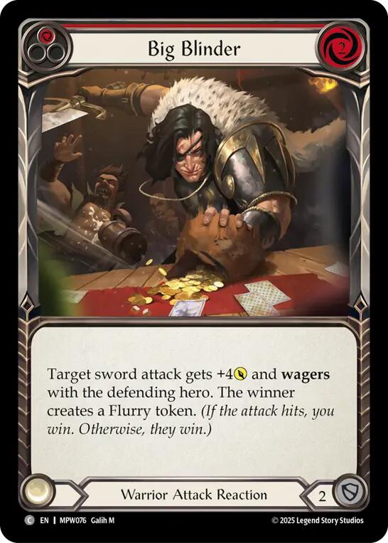 Big Blinder (Red) [MPW076] (Mastery Pack Warrior)  Rainbow Foil