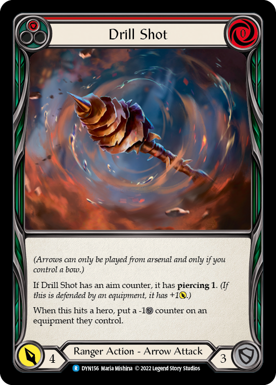 Drill Shot (Red) [DYN156] (Dynasty)  Rainbow Foil - Waypoint Games CA