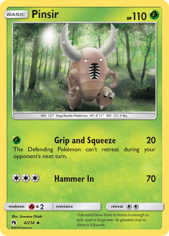 Pinsir (4/214) [Sun & Moon: Lost Thunder] - Waypoint Games CA