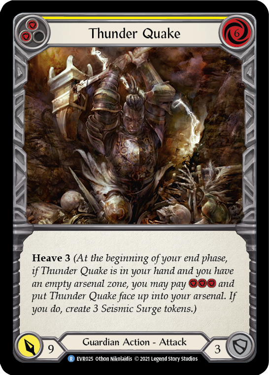 Thunder Quake (Yellow) [EVR025] (Everfest)  1st Edition Normal - Waypoint Games CA