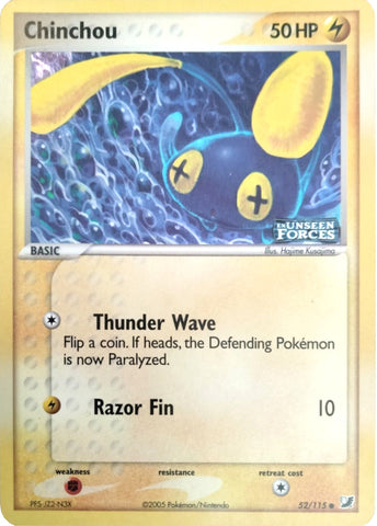 Chinchou (52/115) (Stamped) [EX: Unseen Forces] - Waypoint Games CA