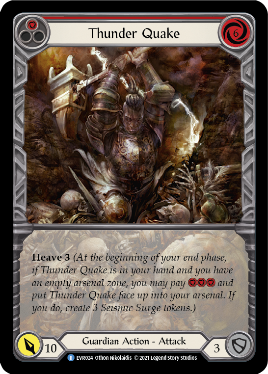Thunder Quake (Red) [EVR024] (Everfest)  1st Edition Extended Art Rainbow Foil - Waypoint Games CA