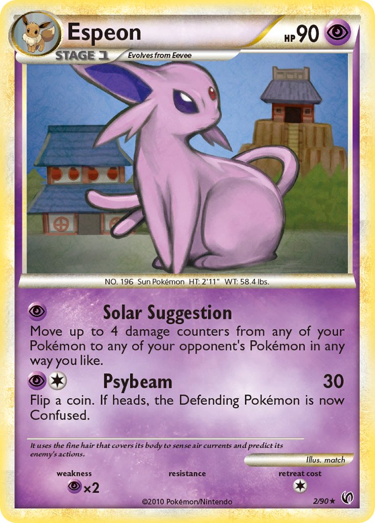 Espeon (2/90) (Cracked Ice Holo) (Theme Deck Exclusive) [HeartGold & SoulSilver: Unleashed] - Waypoint Games CA