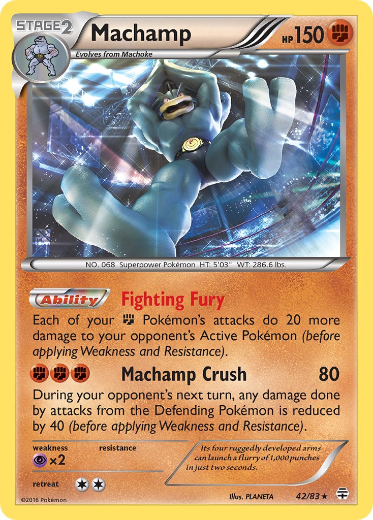 Machamp (42/83) (Theme Deck Exclusive) [XY: Furious Fists] - Waypoint Games CA