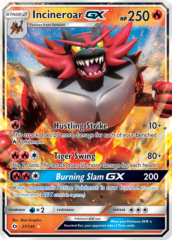 Incineroar GX (27/149) [Sun & Moon: Base Set] - Waypoint Games CA