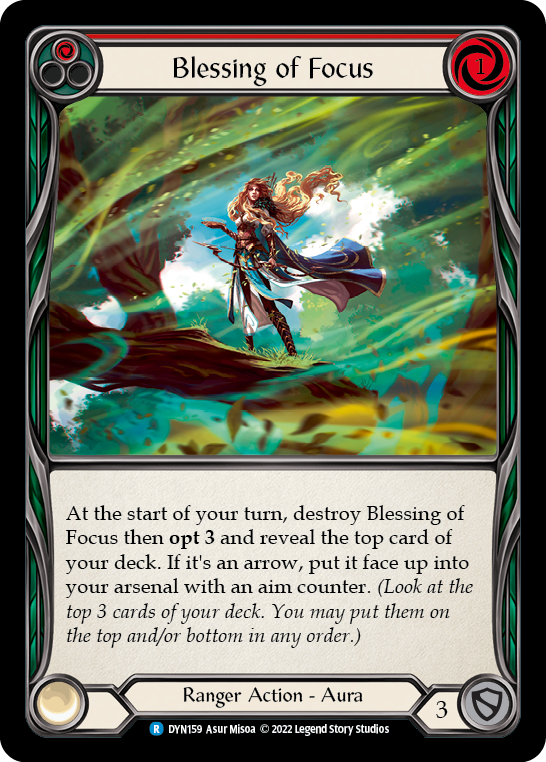 Blessing of Focus (Red) [DYN159] (Dynasty)  Rainbow Foil - Waypoint Games CA