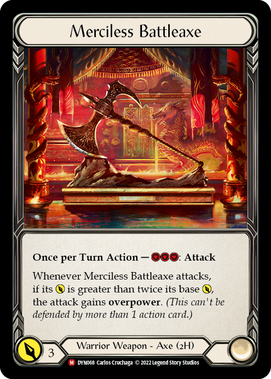 Merciless Battleaxe [DYN068] (Dynasty)  Rainbow Foil - Waypoint Games CA