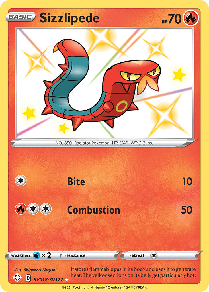 Sizzlipede (SV018/SV122) [Sword & Shield: Shining Fates] - Waypoint Games CA