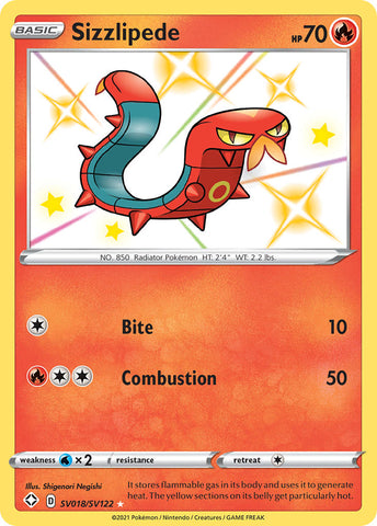 Sizzlipede (SV018/SV122) [Sword & Shield: Shining Fates] - Waypoint Games CA