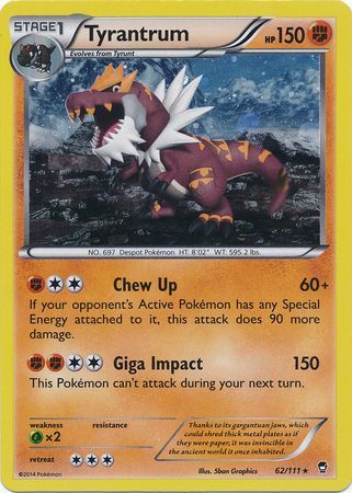 Tyrantrum (62/111) (Cosmos Holo) [XY: Furious Fists] - Waypoint Games CA