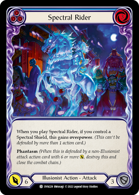 Spectral Rider (Blue) [DYN229] (Dynasty)  Rainbow Foil - Waypoint Games CA