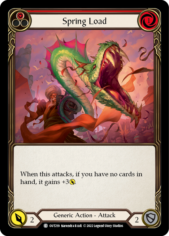 Spring Load (Red) [OUT219] (Outsiders)  Rainbow Foil - Waypoint Games CA