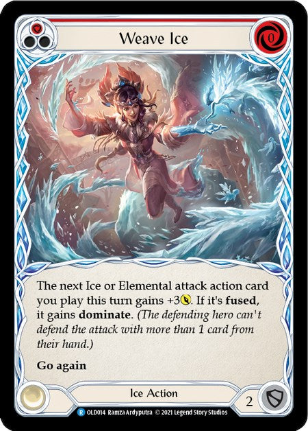 Weave Ice (Red) [OLD014] (Tales of Aria Oldhim Blitz Deck)  1st Edition Normal - Waypoint Games CA