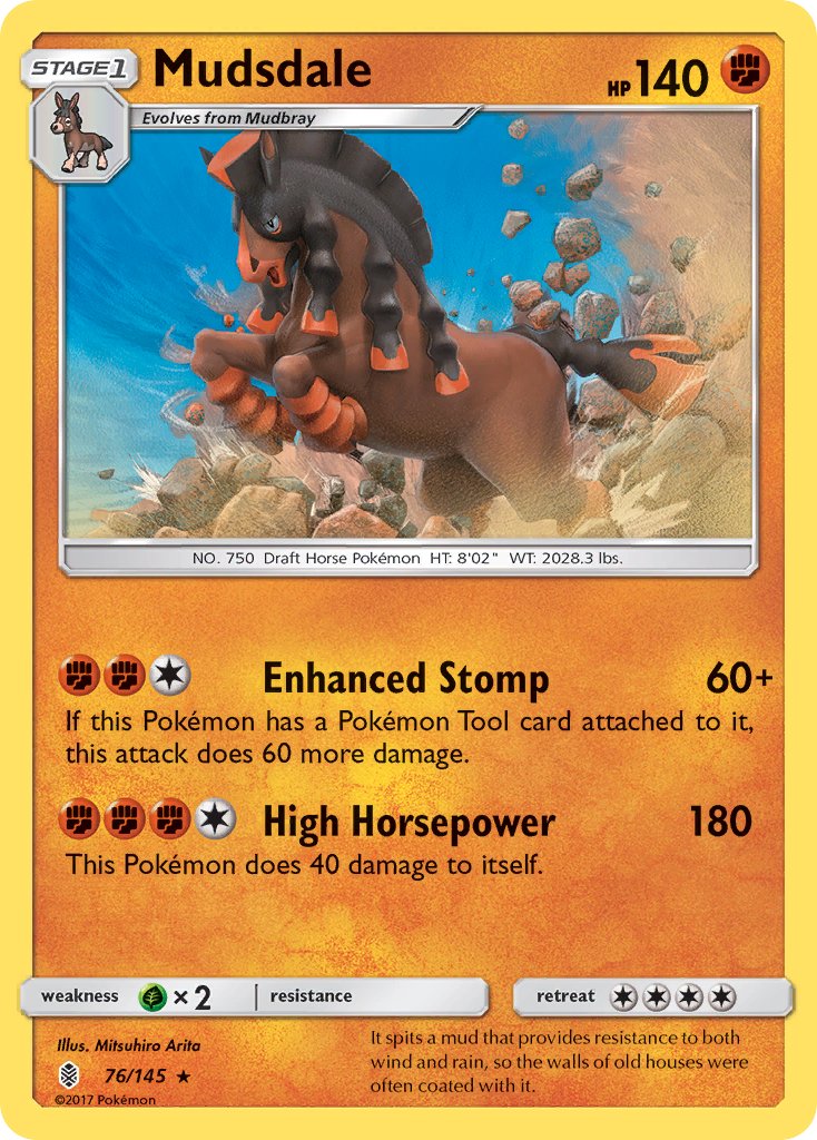 Mudsdale (76/145) (Prerelease Kit Exclusive) (Theme Deck Exclusive) [Sun & Moon: Guardians Rising] - Waypoint Games CA